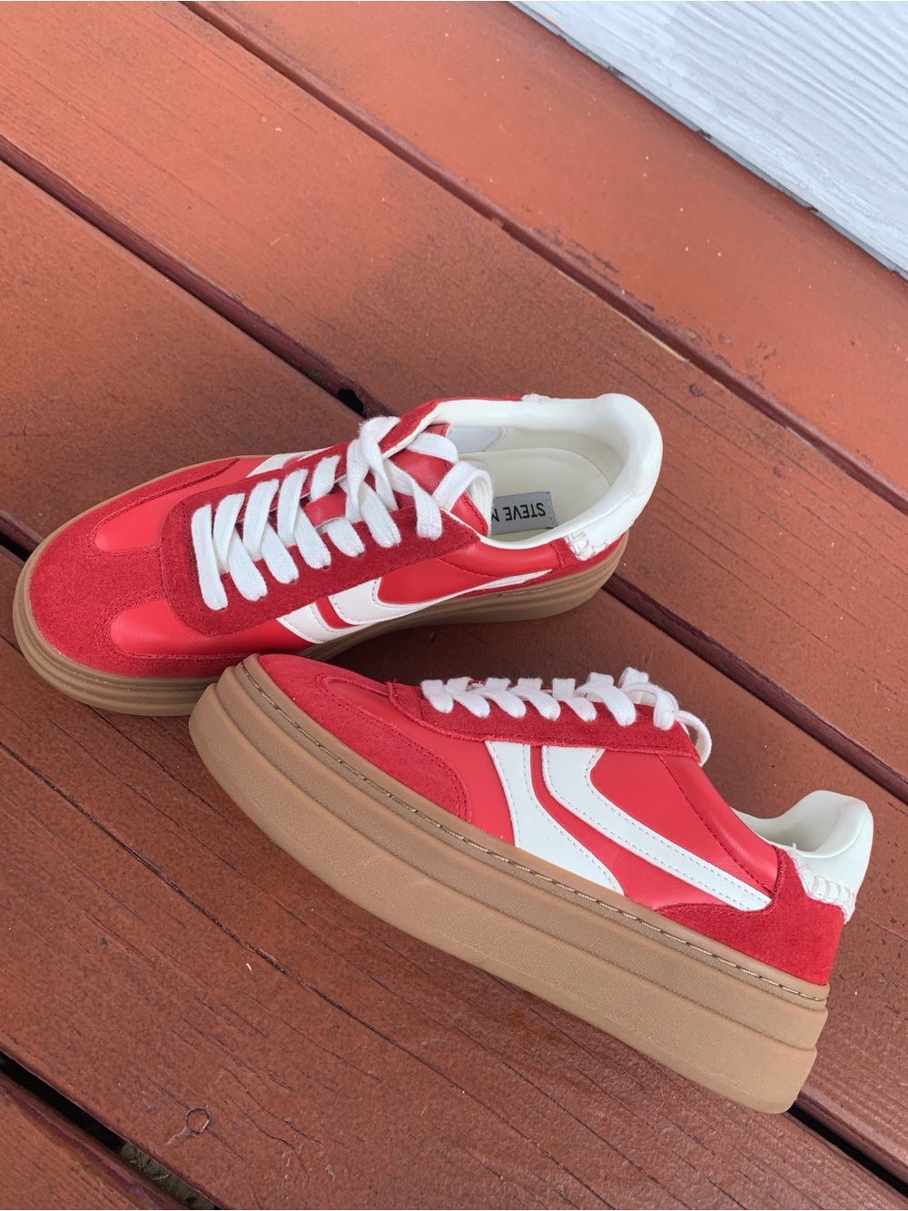Steve Madden Dodge Platform Sneakers with White Accent